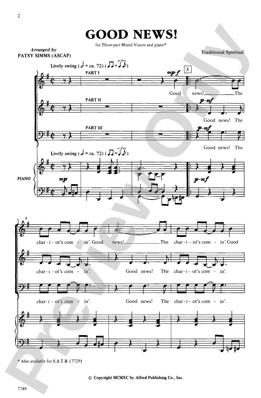 Good News!: 3-Part Mixed Choral Octavo