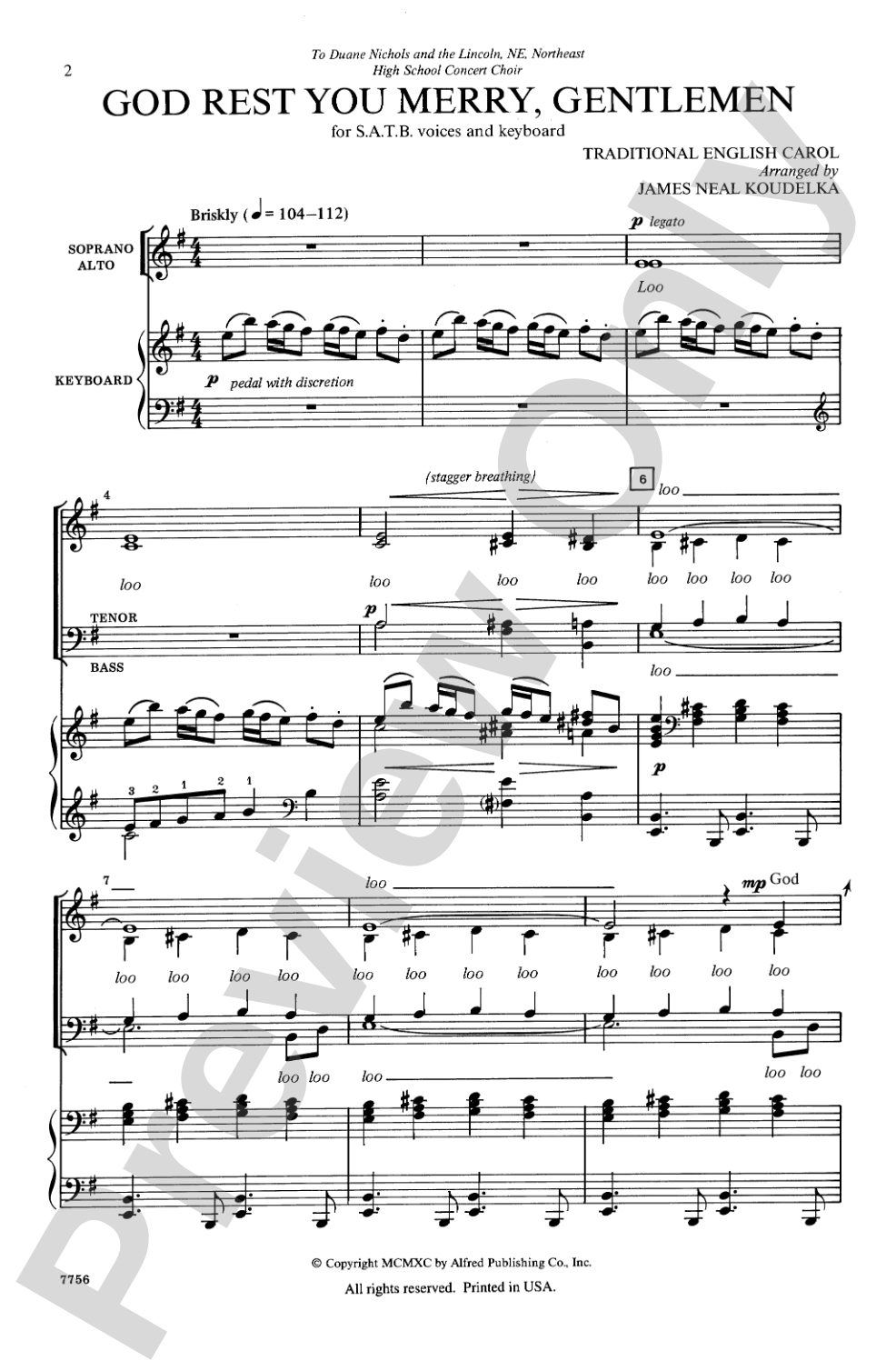 God Rest You Merry, Gentlemen: SATB Choral Octavo