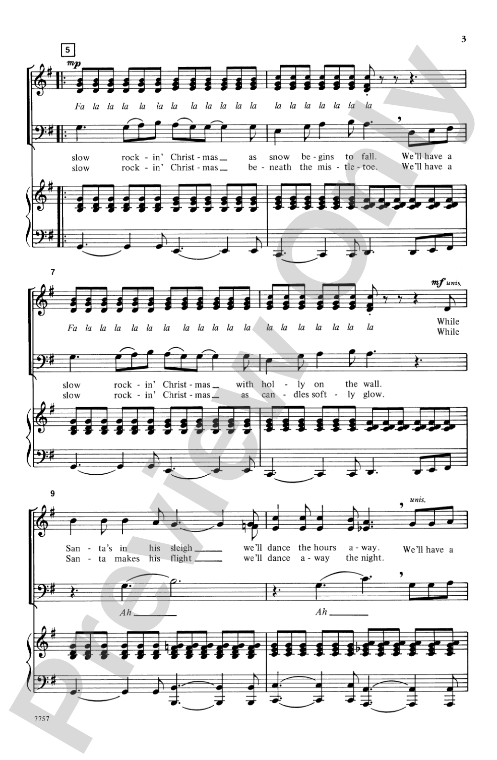 Slow Rockin' Christmas: SATB Choral Octavo
