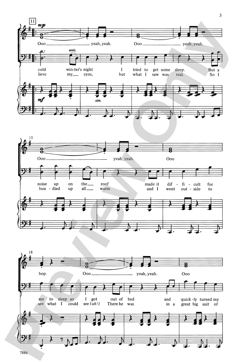 On the Roof (I Saw Santa Claus): SATB Choral Octavo