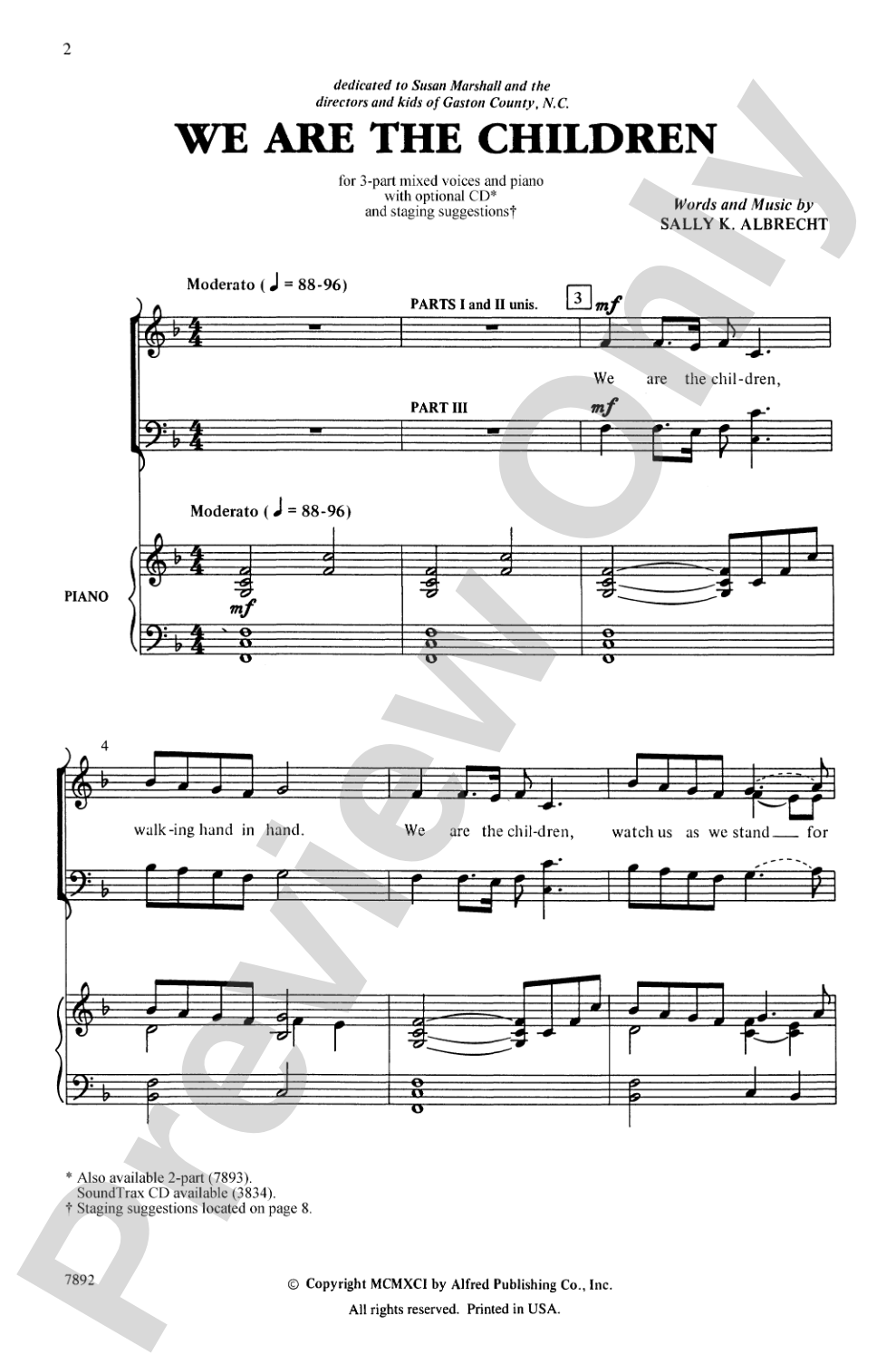 We Are the Children: 3-Part Mixed (with Opt. Staging) Choral Octavo