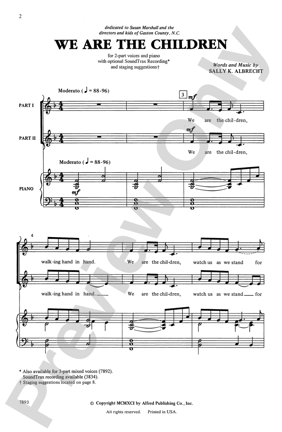 We Are the Children: 2-Part (with Opt. Staging) Choral Octavo