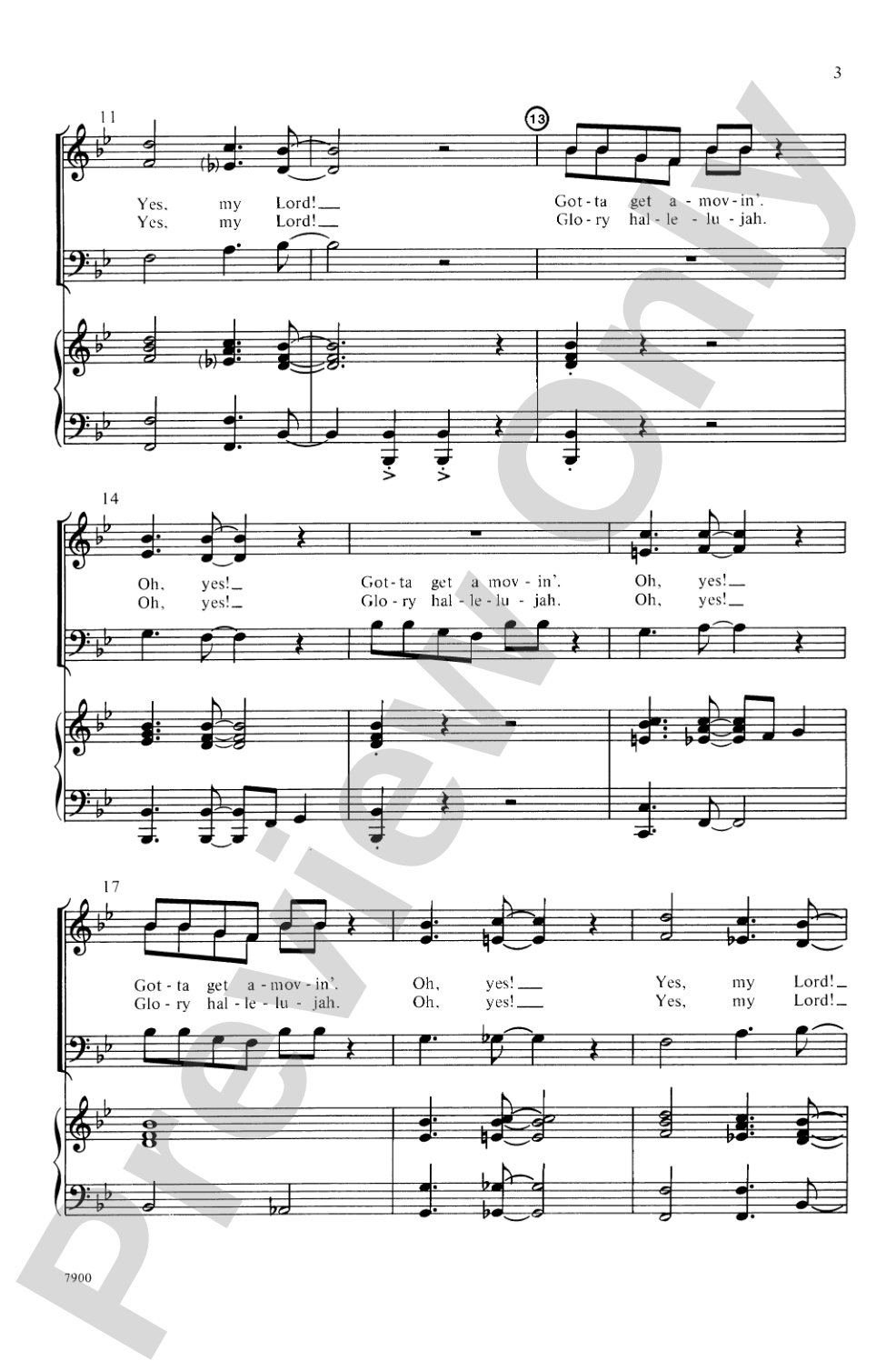 Yes, My Lord!: 3-Part Mixed Choral Octavo