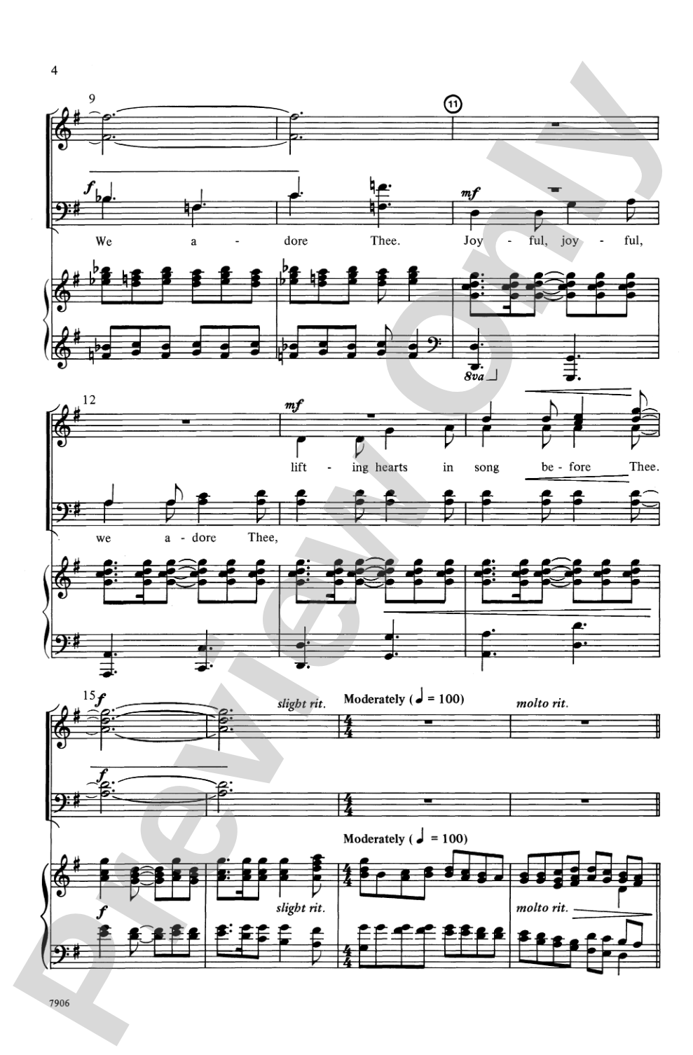 Joyful, Joyful, We Adore Thee: SATB Choral Octavo