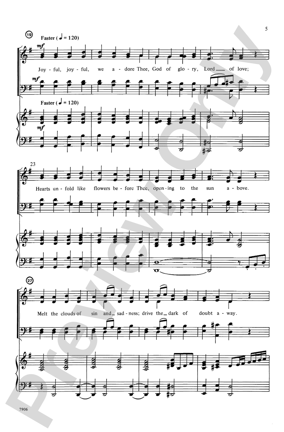 Joyful, Joyful, We Adore Thee: SATB Choral Octavo