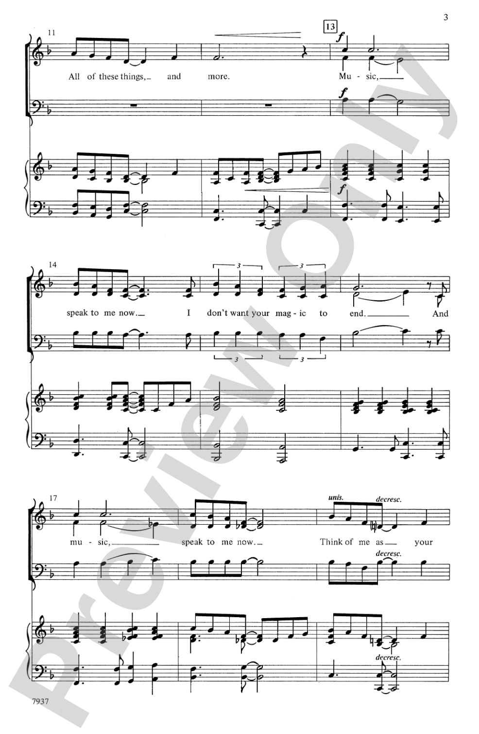 Music, Speak to Me Now: 3-Part Mixed Choral Octavo