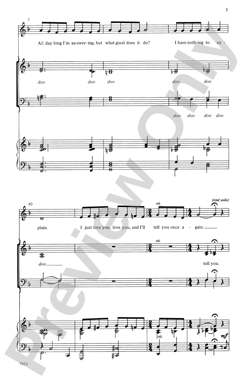 I Don't Know Why (I Just Do): SATB Choral Octavo
