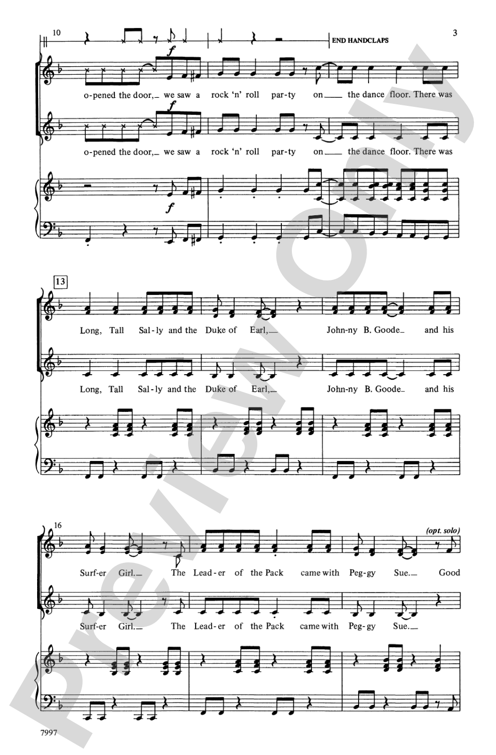 Rock 'n' Roll Party Tonight!: 2 or 3-Part Treble Choral Octavo