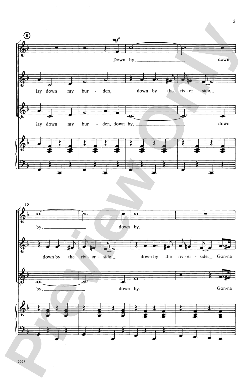 'Round the Riverside: 3-Part (any combination) Choral Octavo