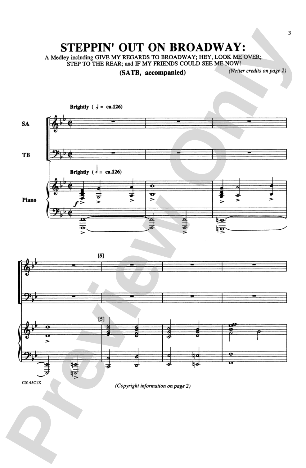 Steppin' Out on Broadway: SATB Choral Octavo