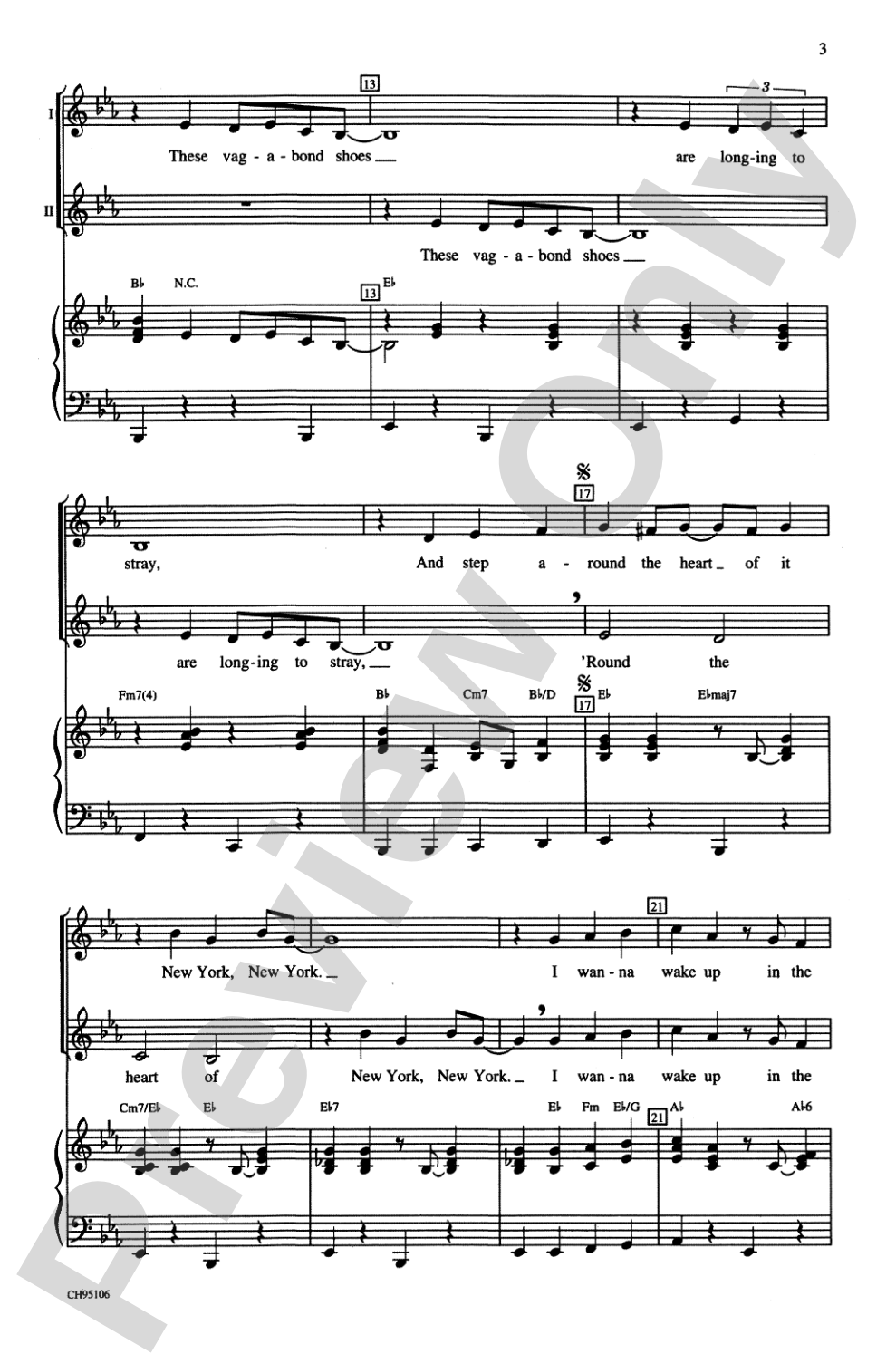 <I>New York, New York,</I> Theme from: Unison / Opt. 2-Part Choral Octavo