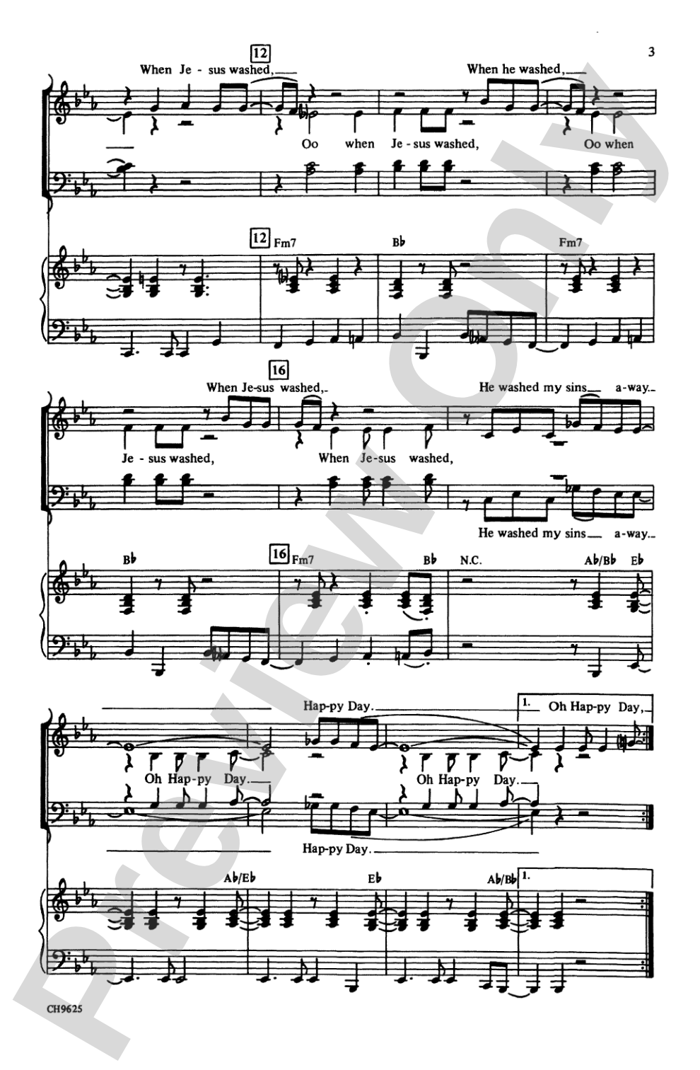 Oh, Happy Day: SATB Choral Octavo