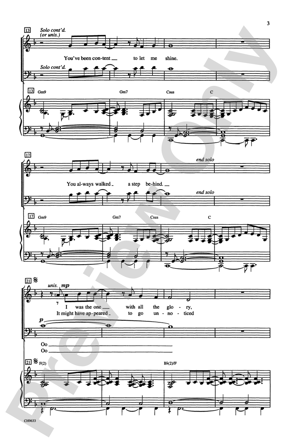 The Wind Beneath My Wings: 3-Part Mixed Choral Octavo