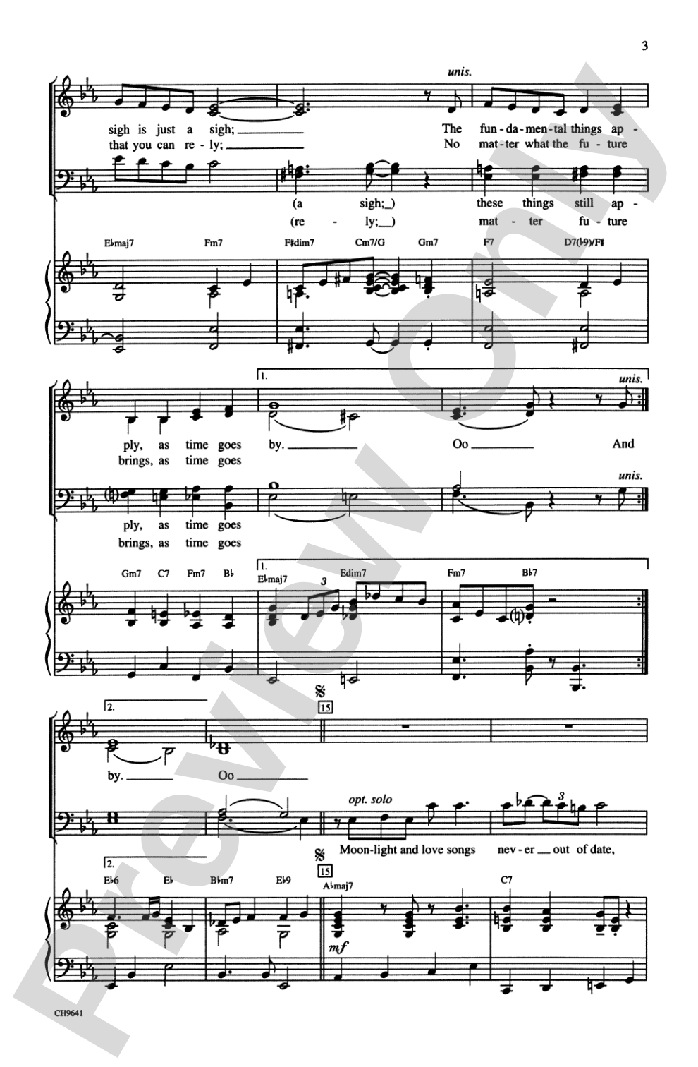 As Time Goes By: SATB Choral Octavo