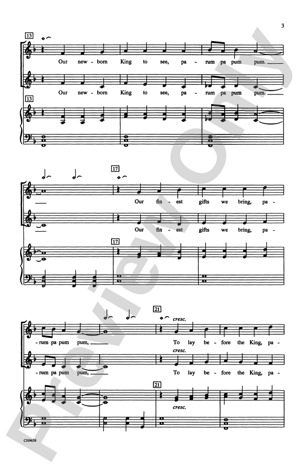The Little Drummer Boy: 2-Part Choral Octavo
