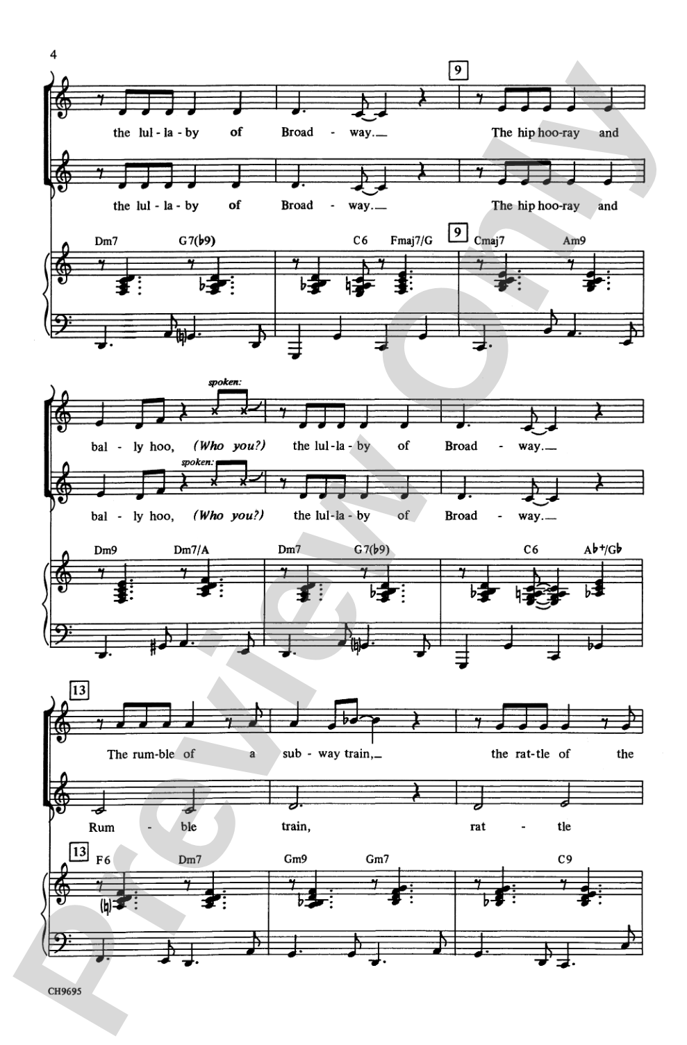 Lullaby of Broadway: 2-Part Choral Octavo