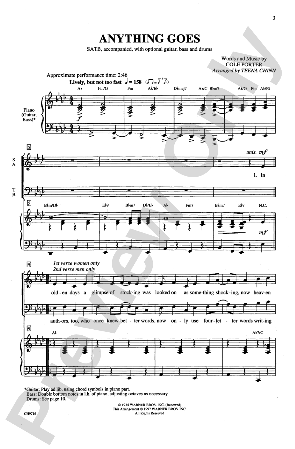 Anything Goes: SATB Choral Octavo