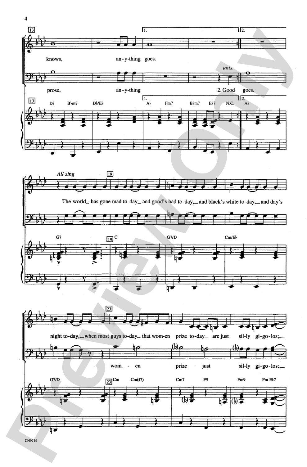 Anything Goes: SATB Choral Octavo