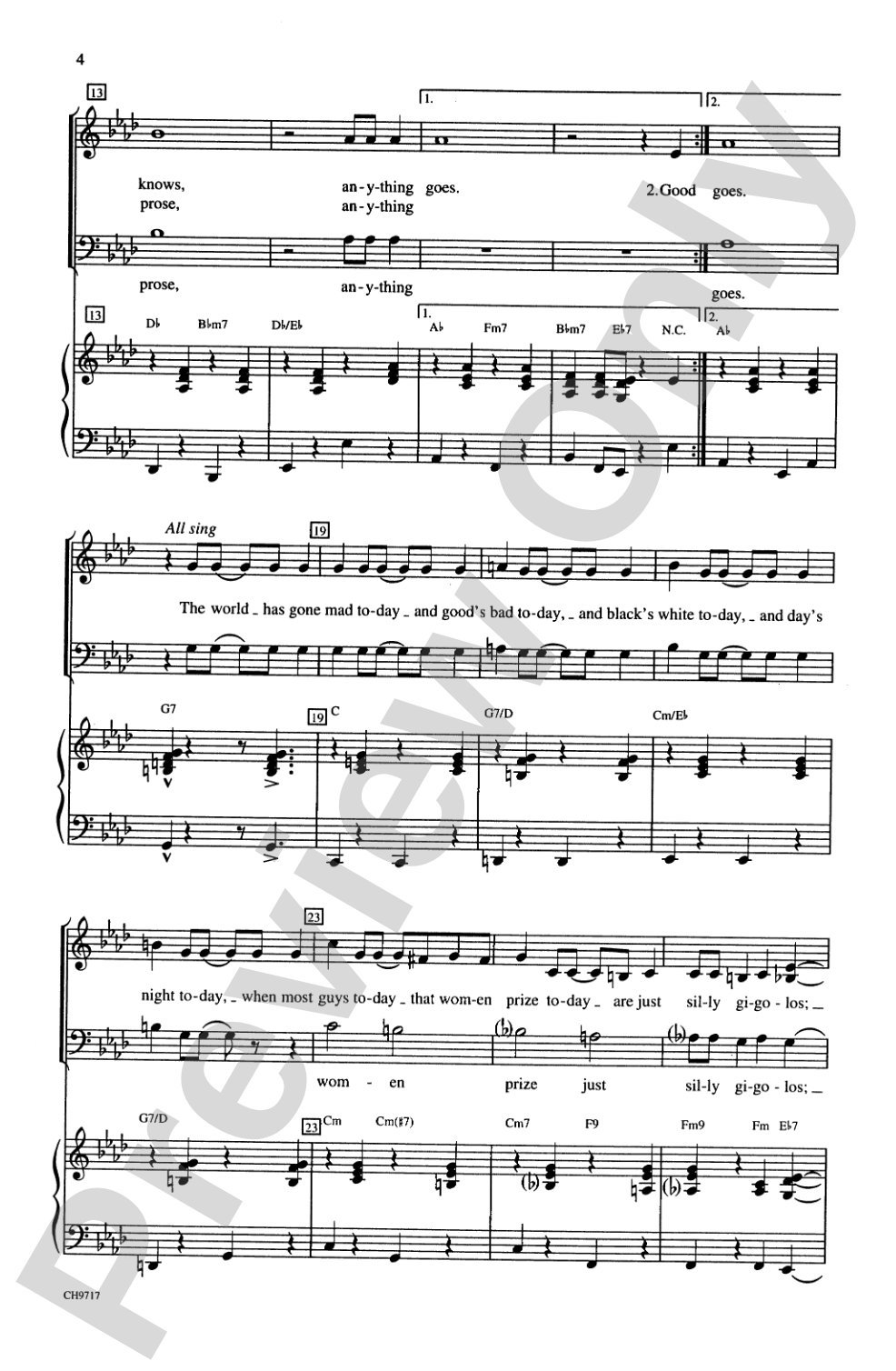 Anything Goes: 3-Part Mixed Choral Octavo