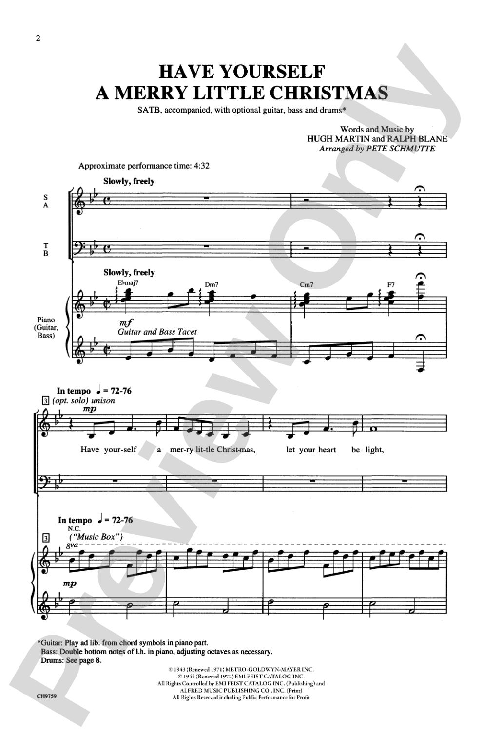 Have Yourself a Merry Little Christmas: SATB Choral Octavo