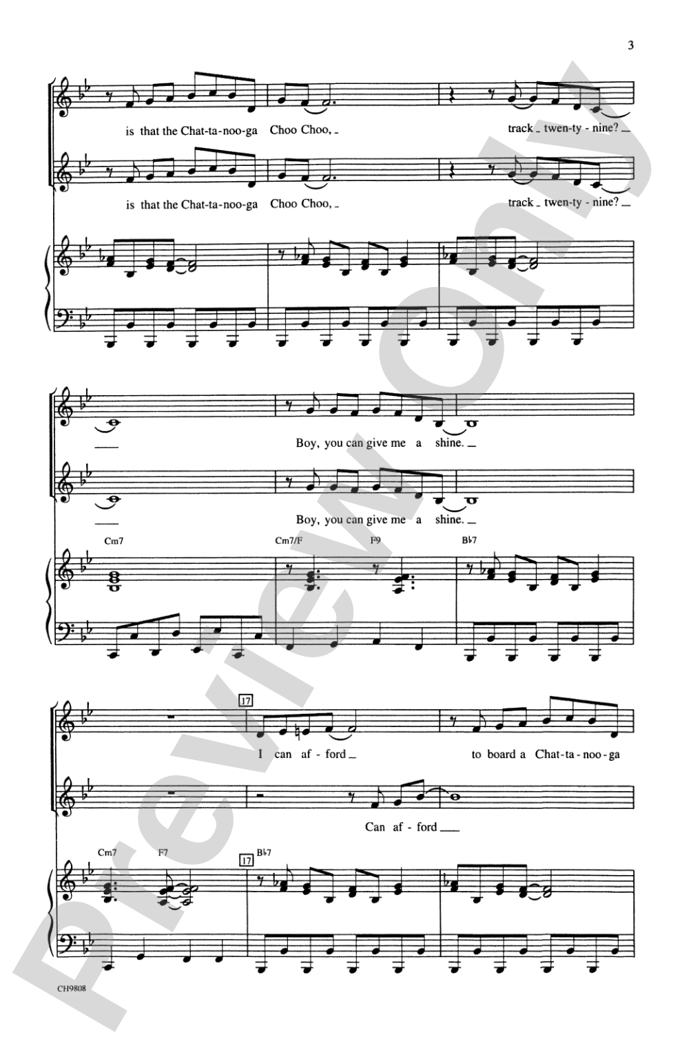 Chattanooga Choo Choo: SSA Choral Octavo