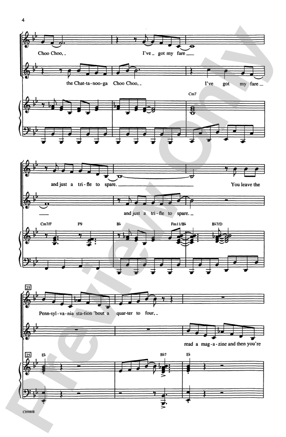 Chattanooga Choo Choo: SSA Choral Octavo