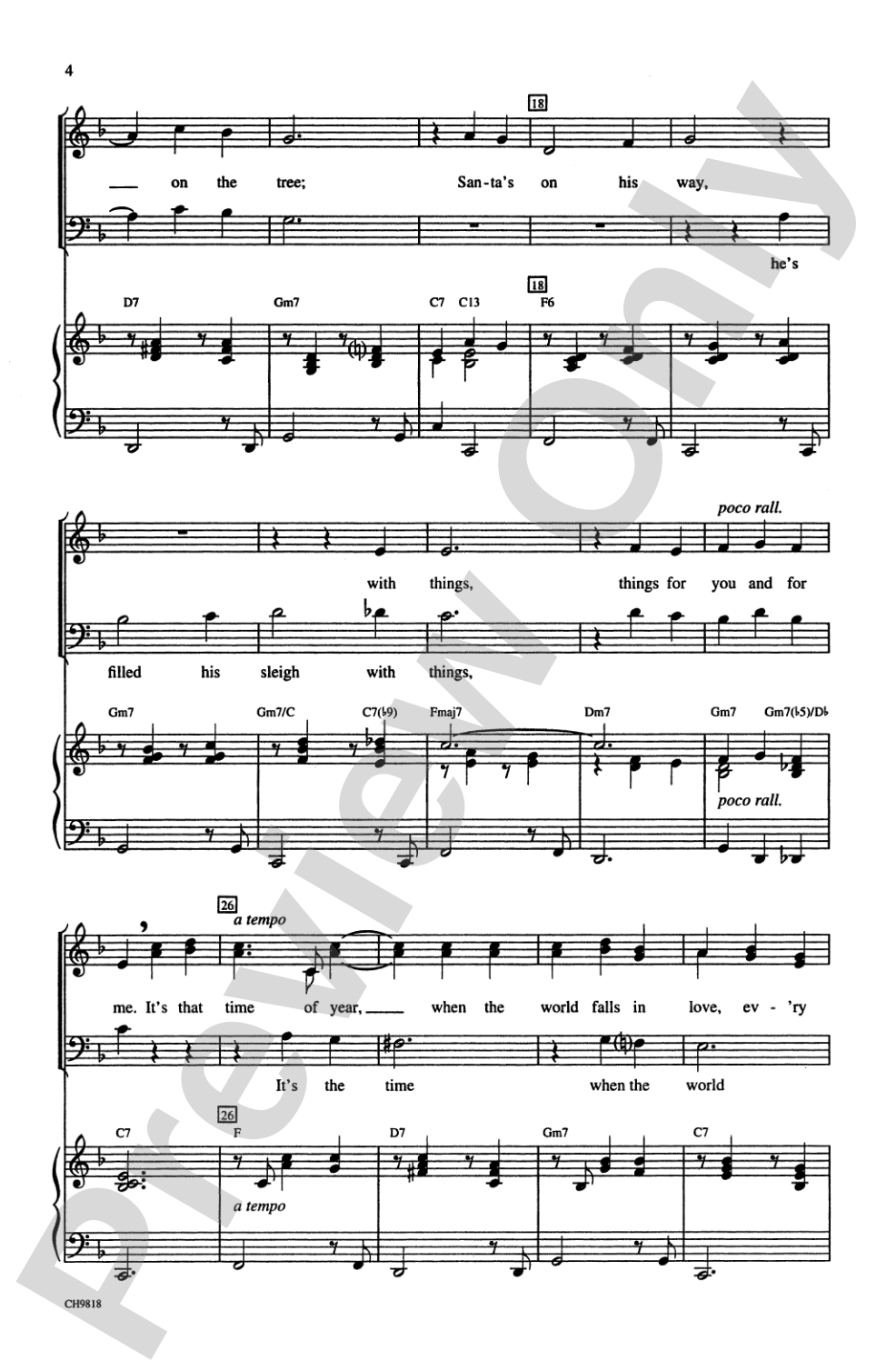 The Christmas Waltz: SATB Choral Octavo