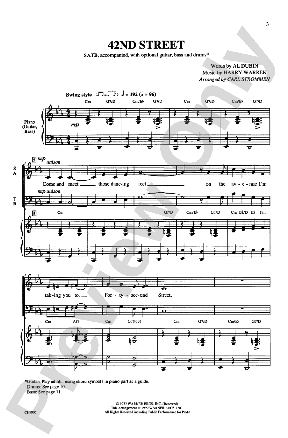 42nd Street: SATB Choral Octavo