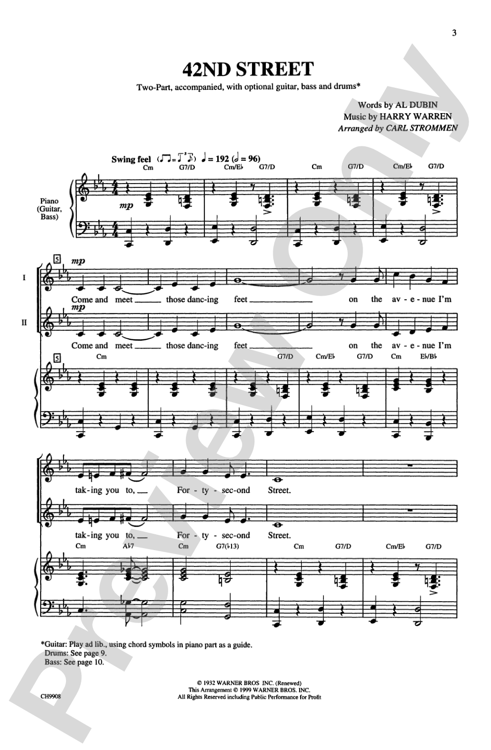 42nd Street: 2-Part Choral Octavo