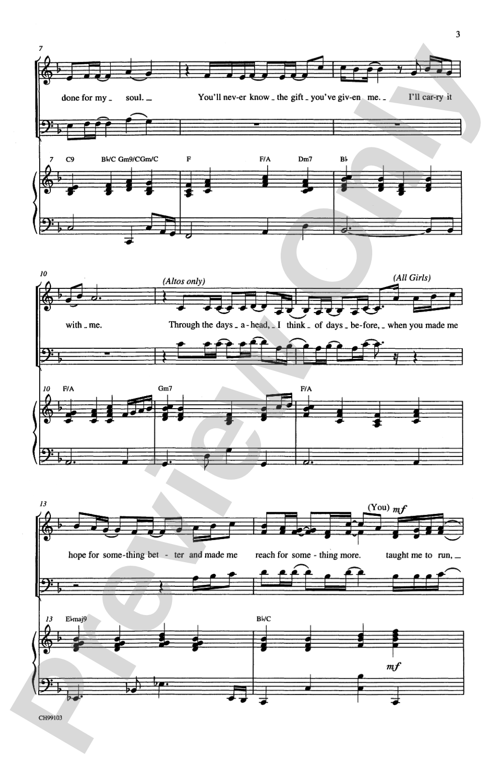 Music of My Heart (As Recorded by *NSYNC and Gloria Estefan): 3-Part Mixed Choral Octavo