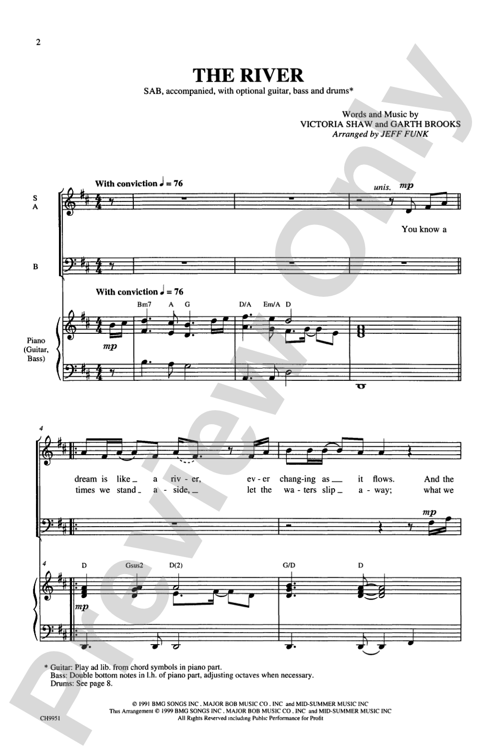 The River: SAB Choral Octavo