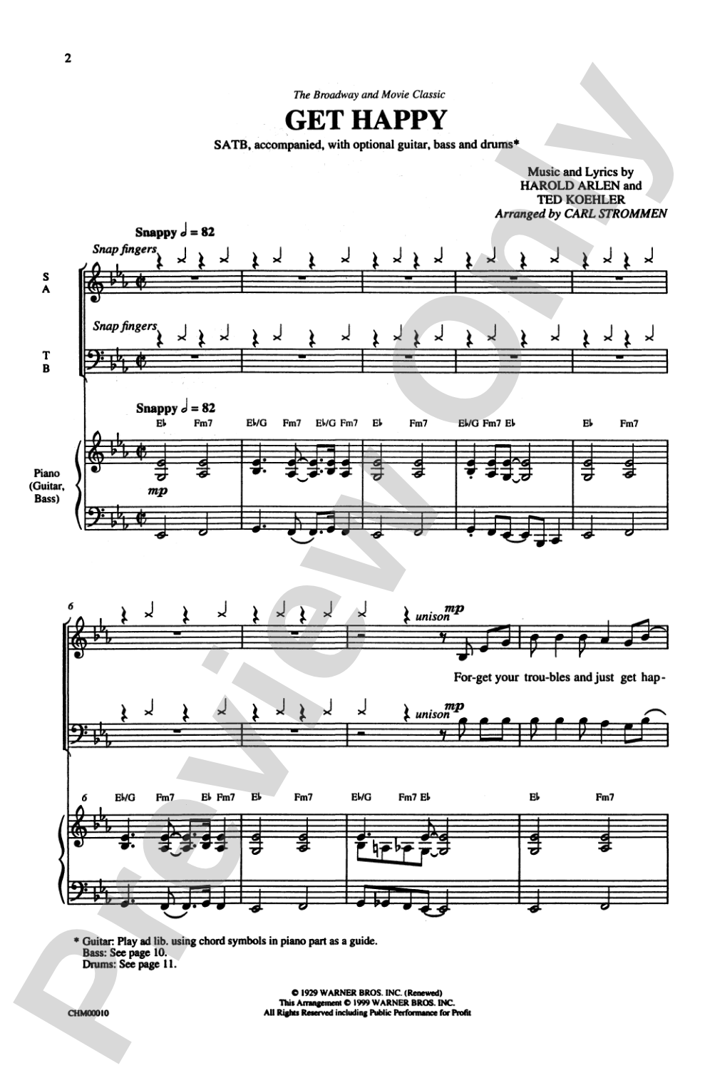 Get Happy (The Broadway Classic): SATB Choral Octavo