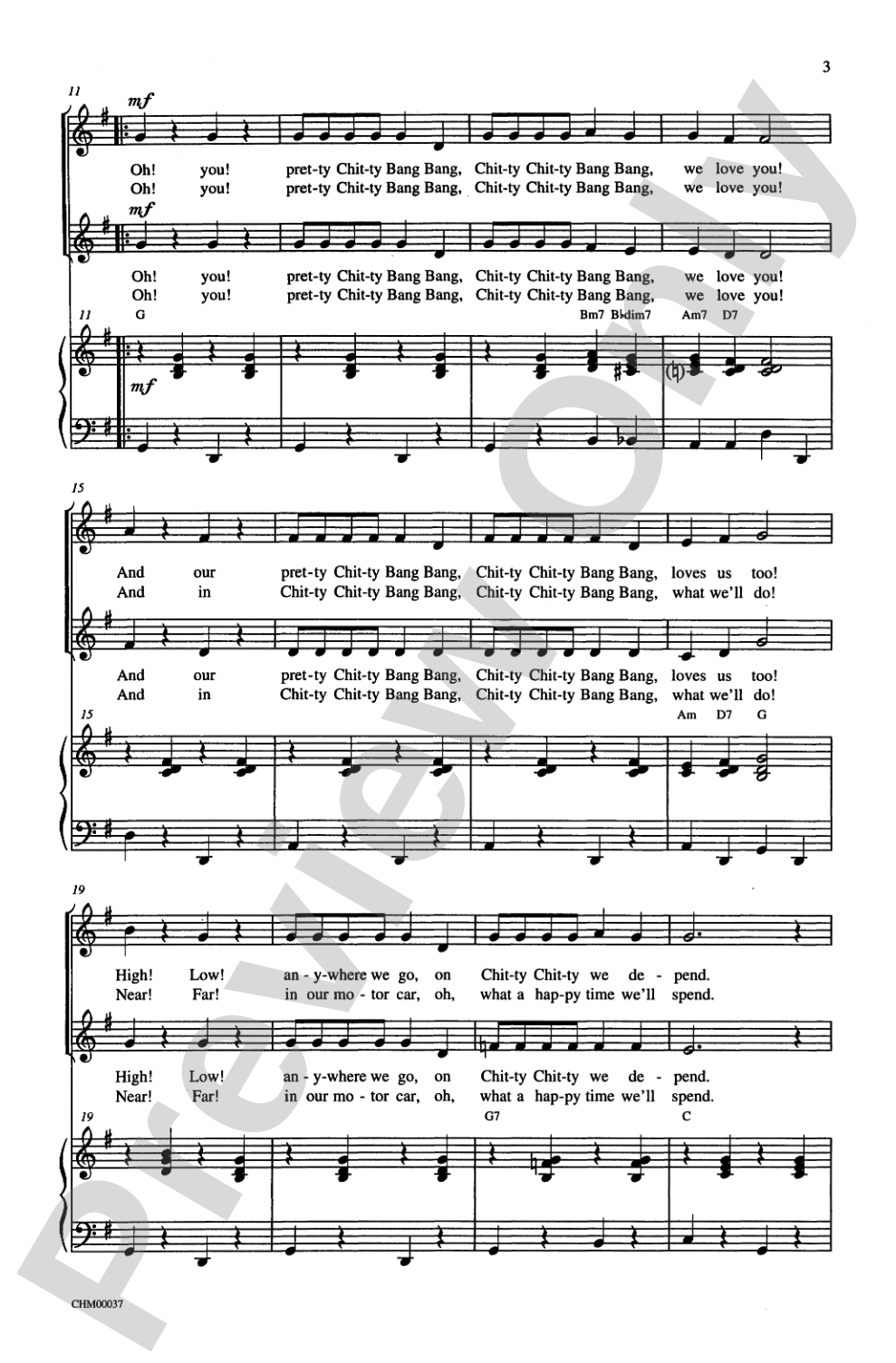 Chitty Chitty Bang Bang (from <I>Chitty Chitty Bang Bang</I>): 2-Part Choral Octavo