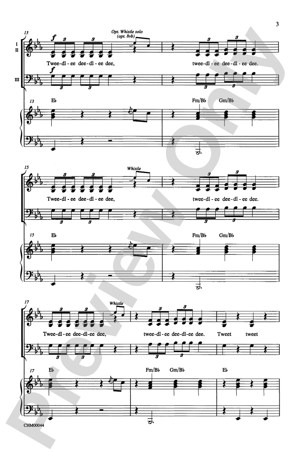 Rockin' Robin: 3-Part Mixed Choral Octavo