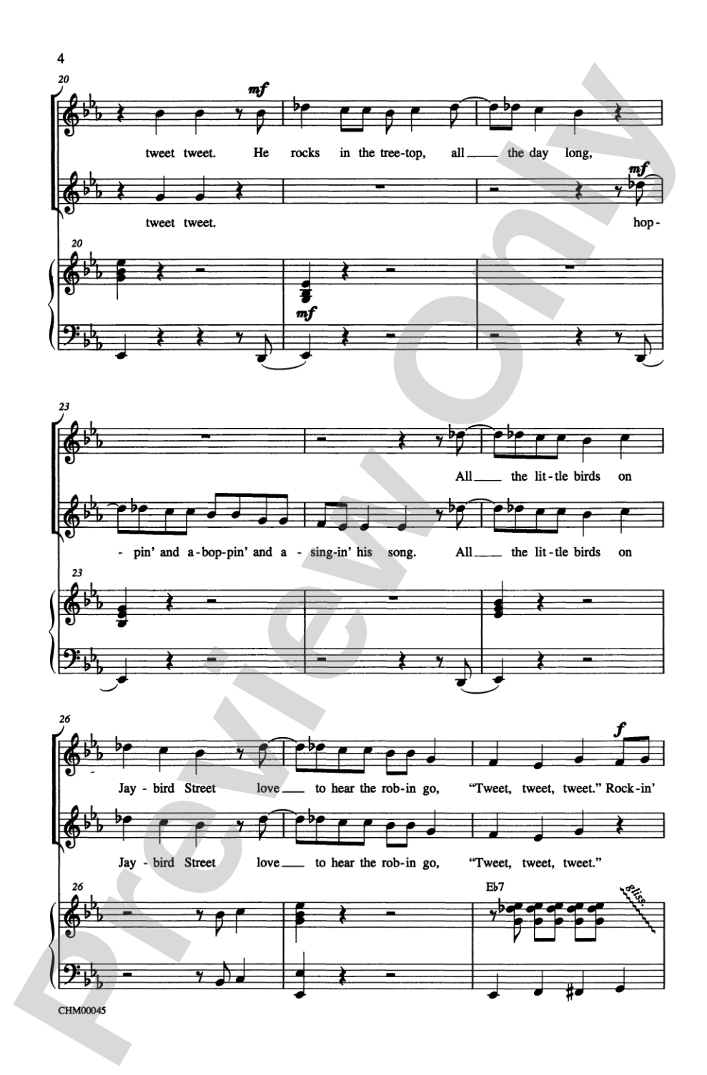 Rockin' Robin: 2-Part Choral Octavo