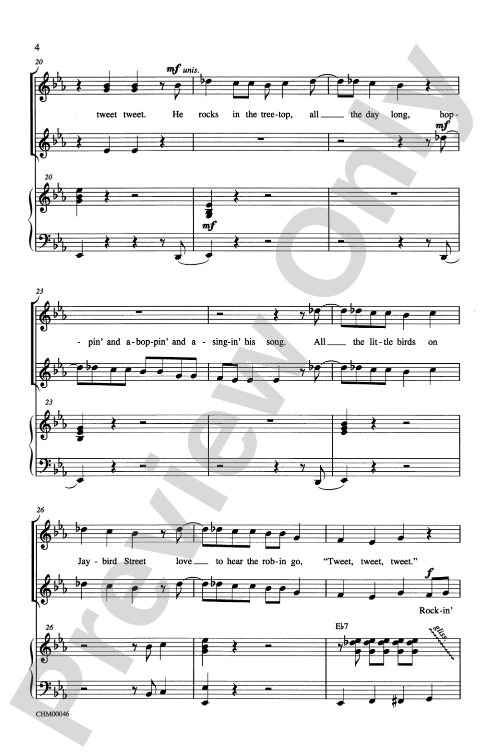 Rockin' Robin: SSA Choral Octavo