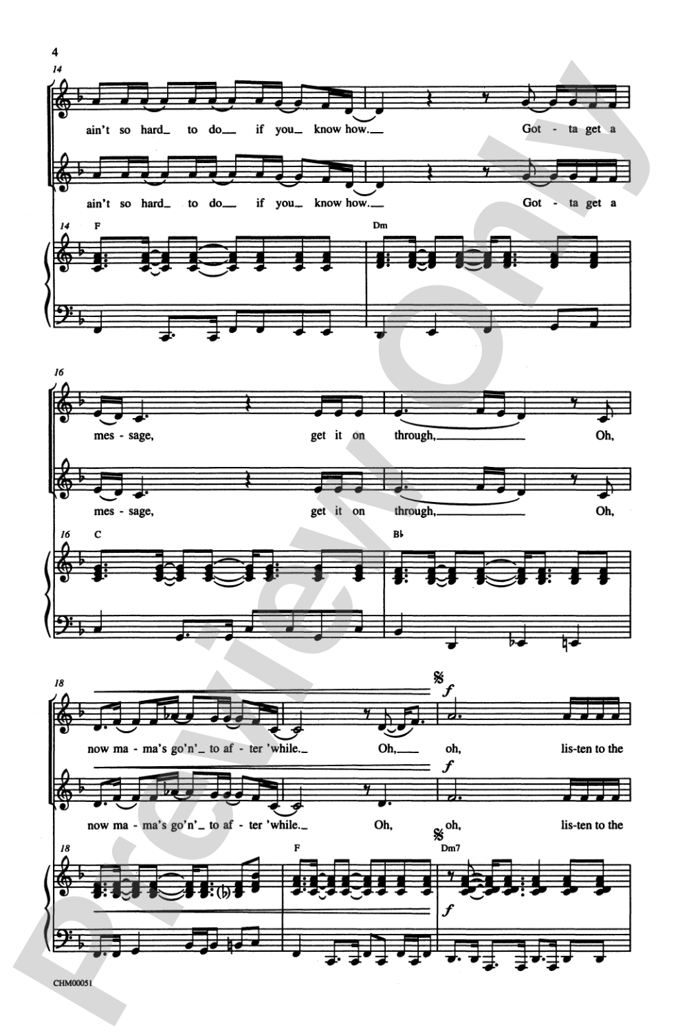 Listen to the Music: 2-Part Choral Octavo