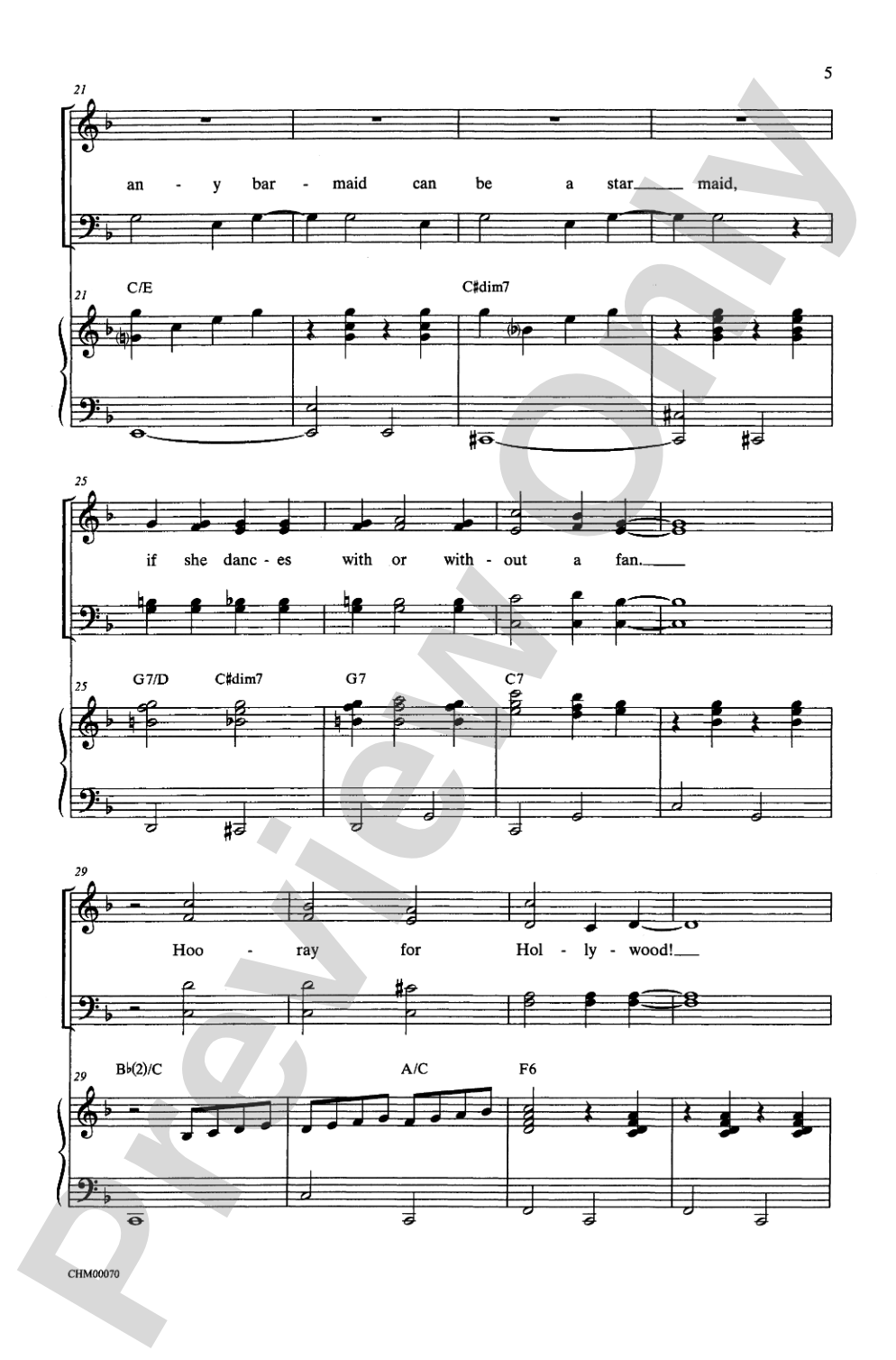Hooray for Hollywood: SATB Choral Octavo