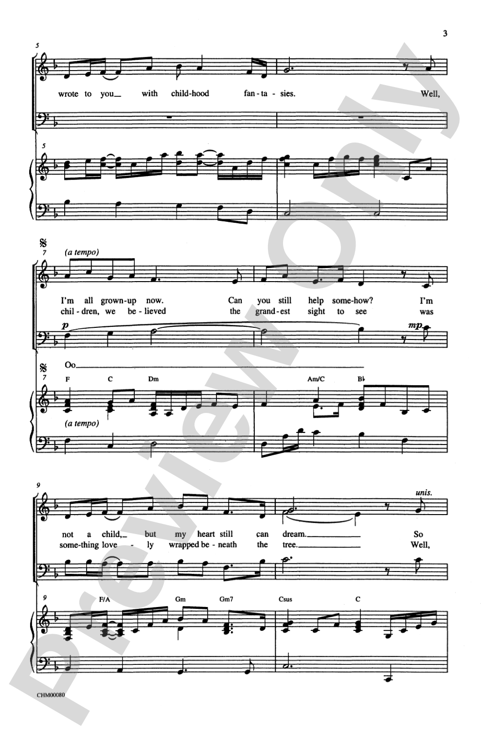 Grown Up Christmas List: 3-Part Mixed Choral Octavo