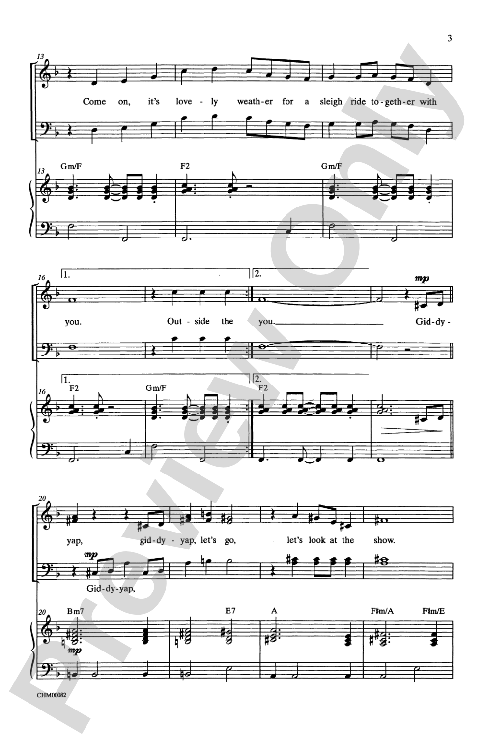 Sleigh Ride: SATB Choral Octavo