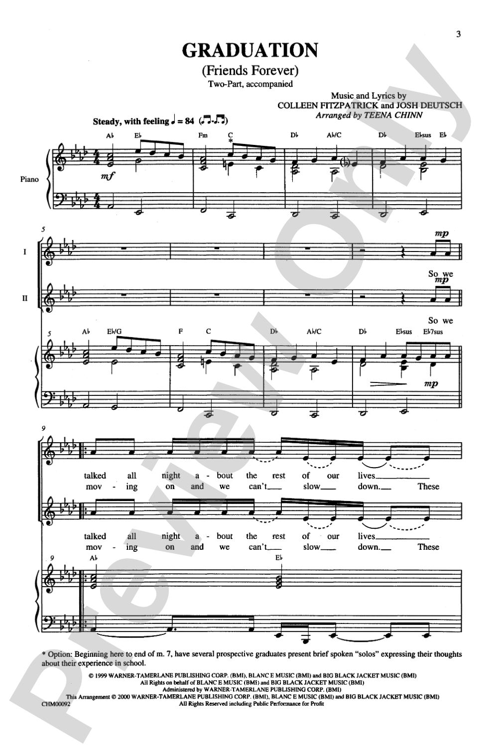 Graduation (Friends Forever): 2-Part Choral Octavo