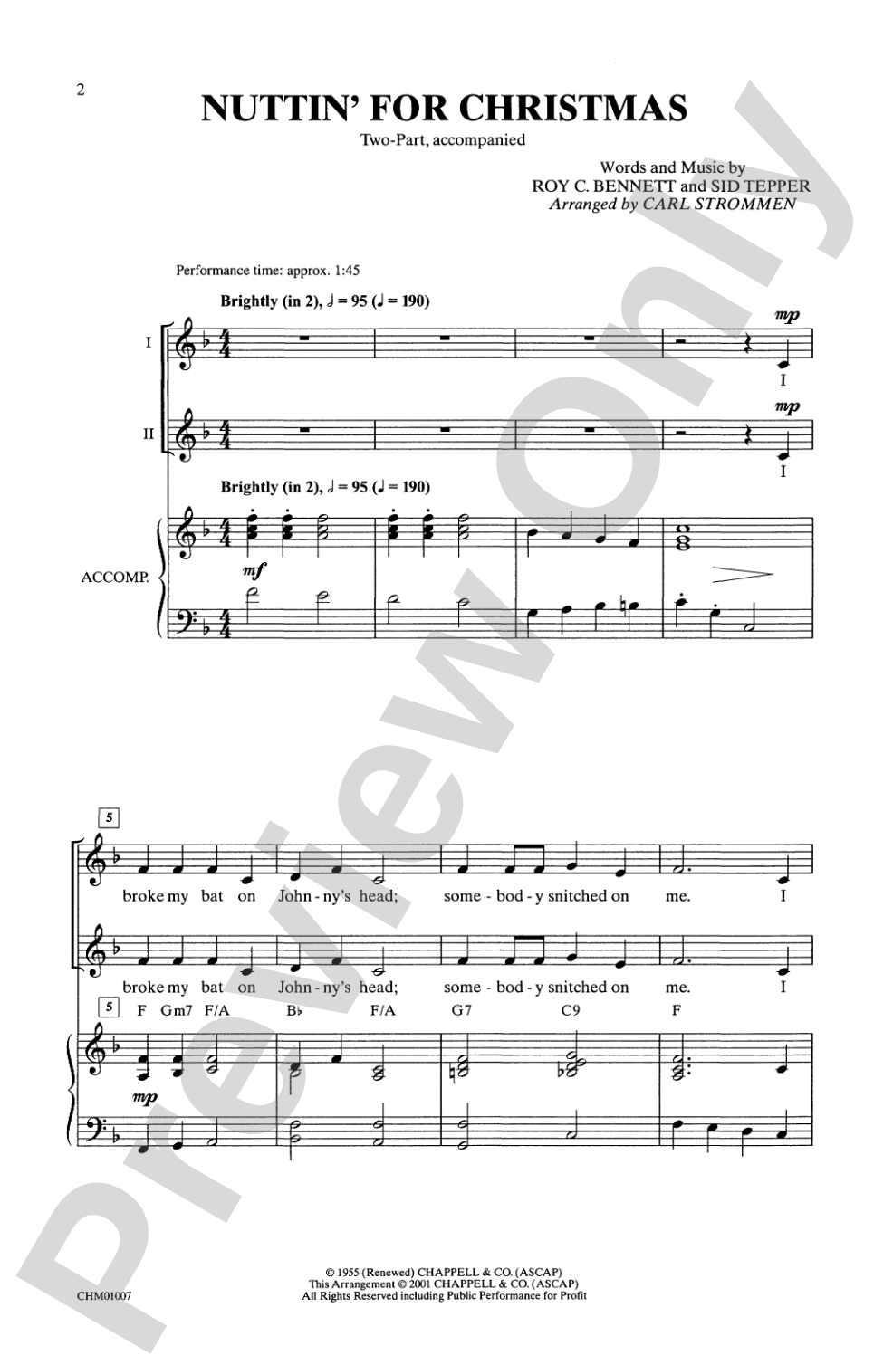 Nuttin' for Christmas: 2-Part Choral Octavo