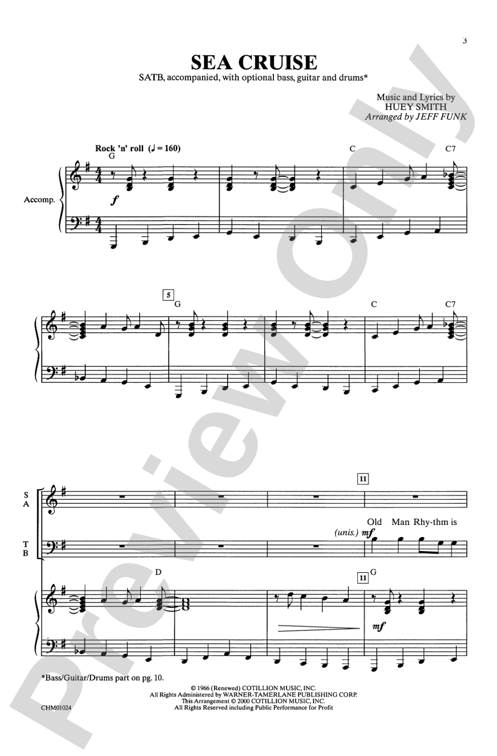 Sea Cruise: SATB Choral Octavo