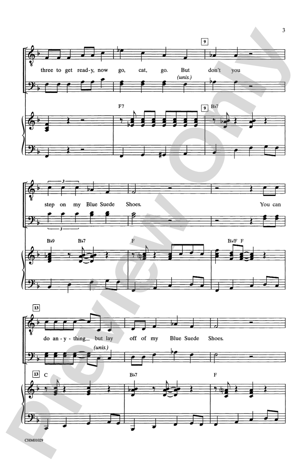 Blue Suede Shoes: TBB Choral Octavo