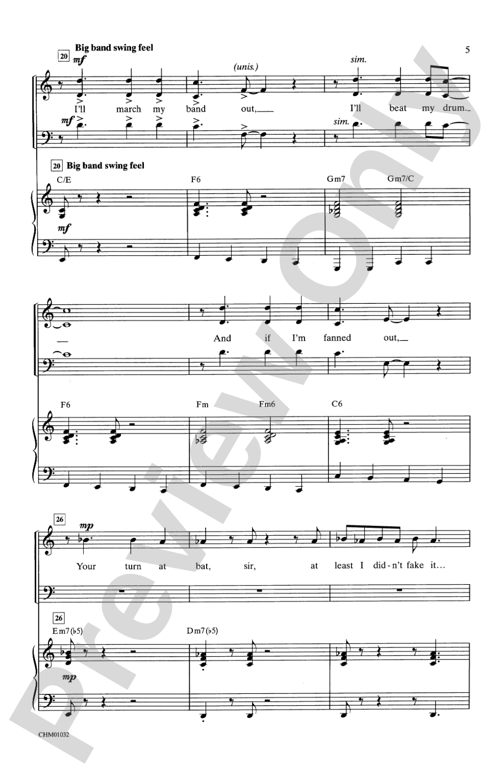 Don't Rain on My Parade: SATB Choral Octavo