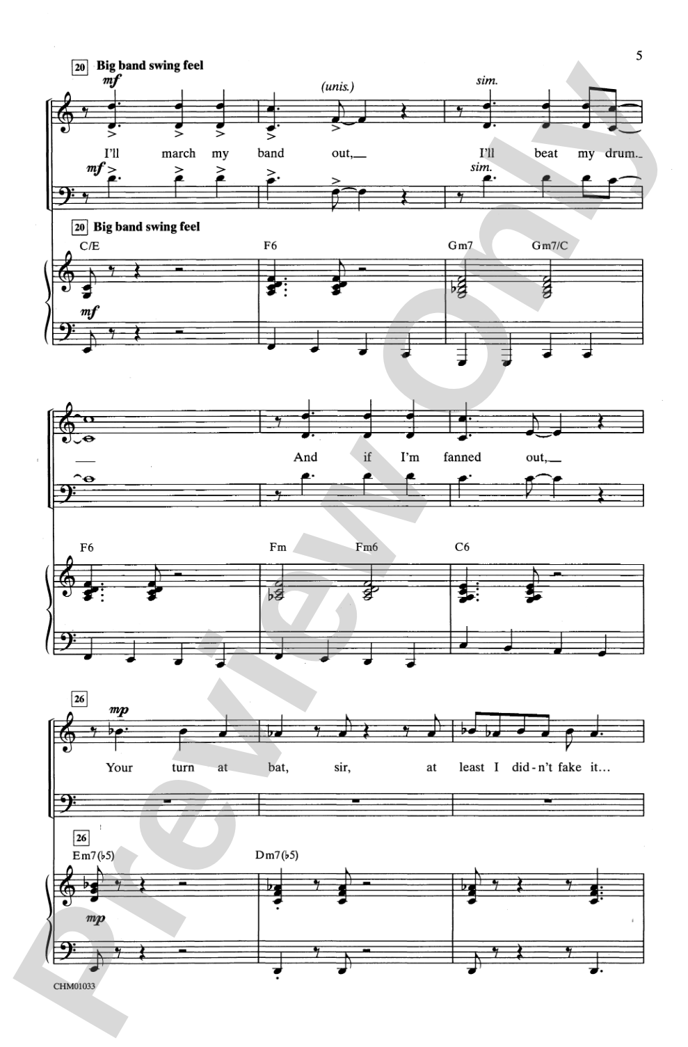 Don't Rain on My Parade: 3-Part Mixed Choral Octavo