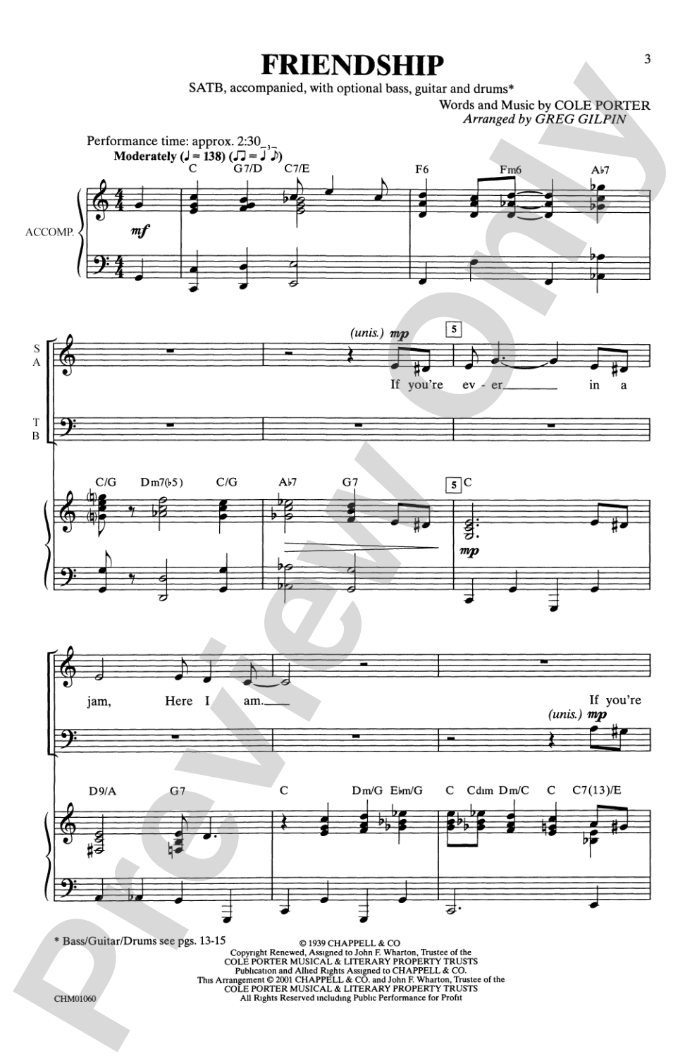 Friendship: SATB Choral Octavo