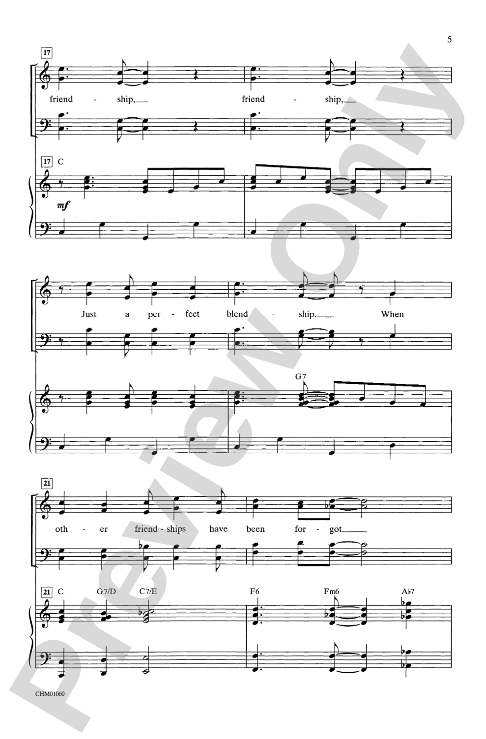 Friendship: SATB Choral Octavo