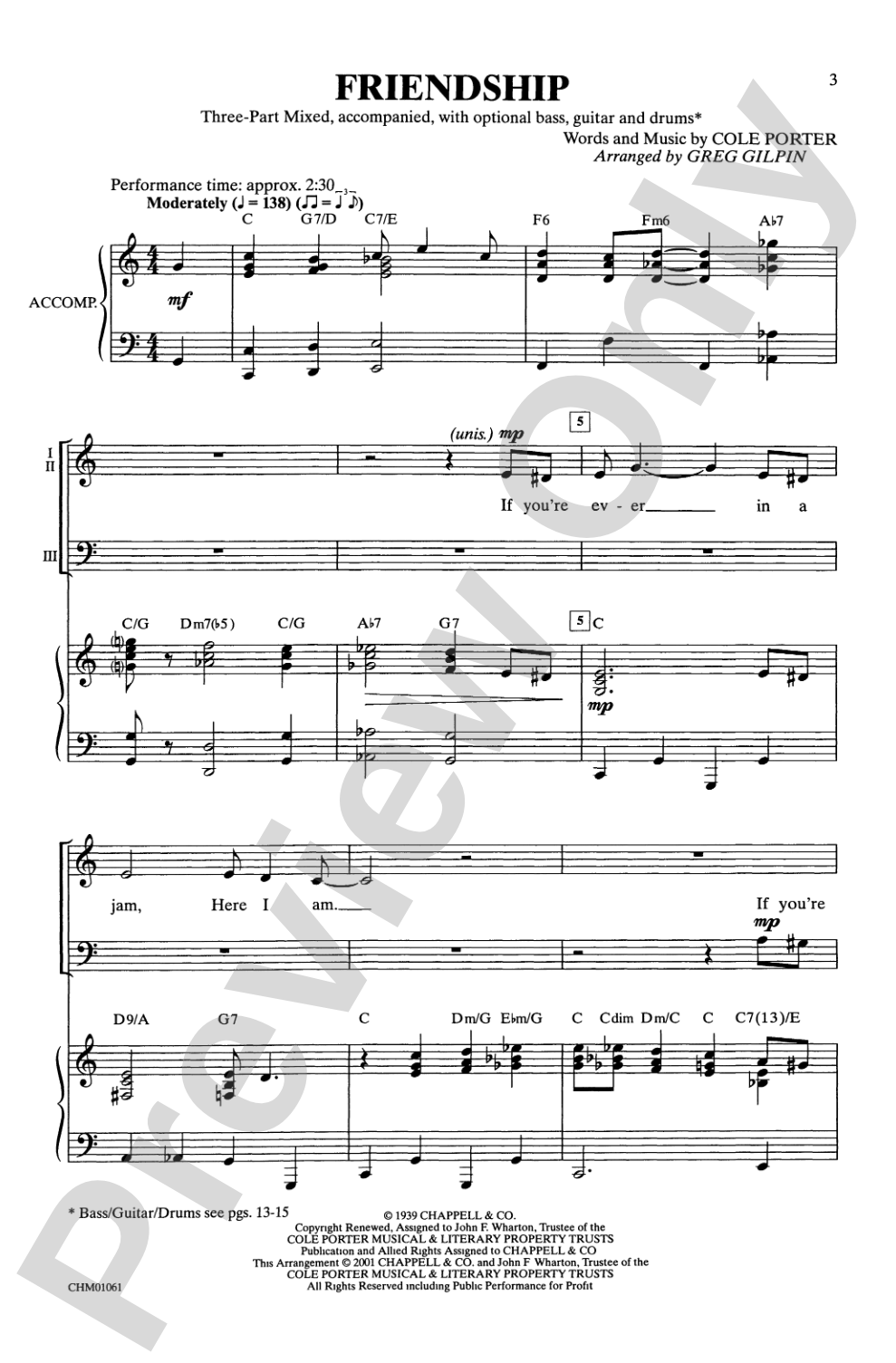 Friendship: 3-Part Mixed Choral Octavo