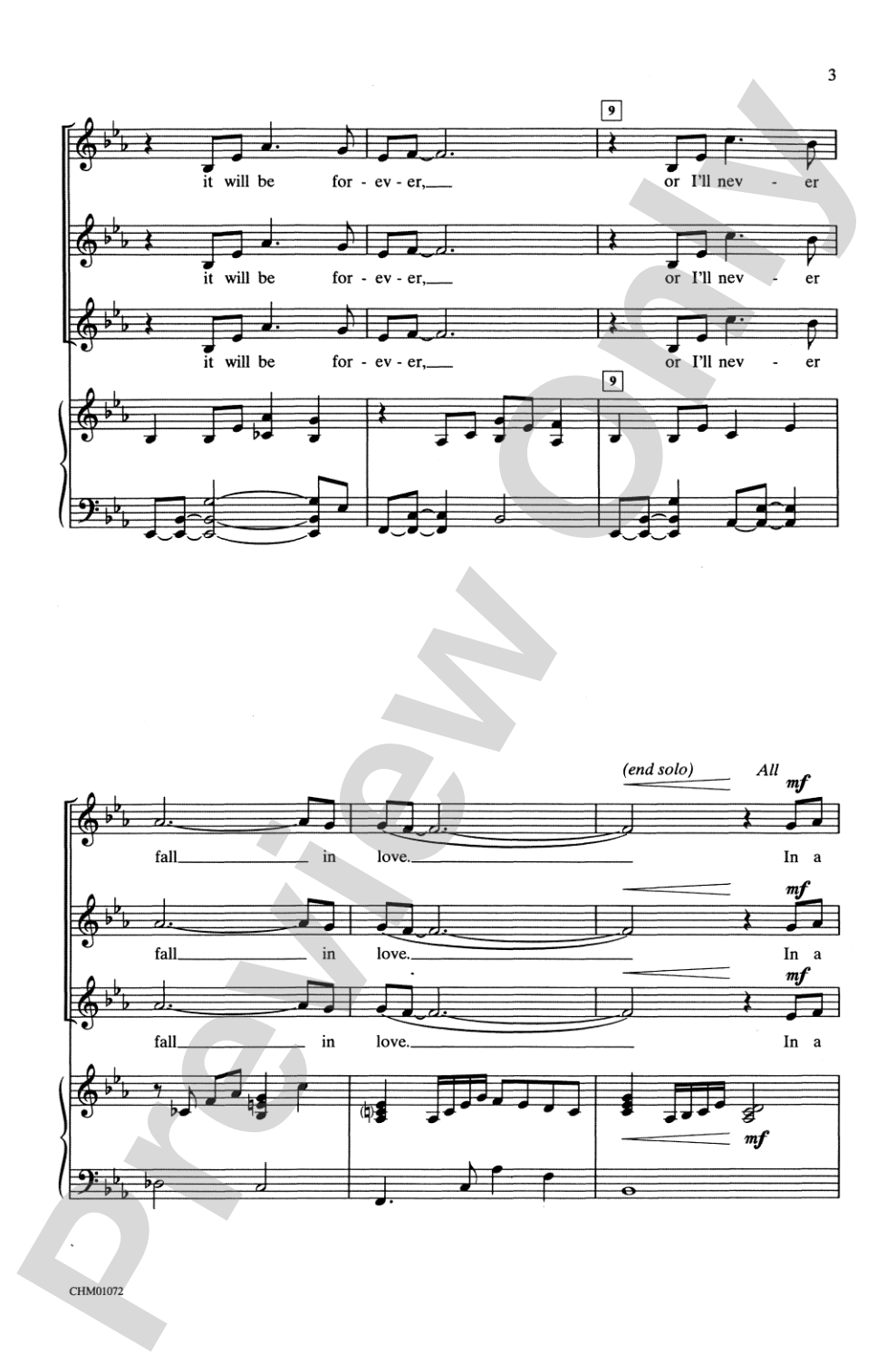 When I Fall in Love: SSA Choral Octavo